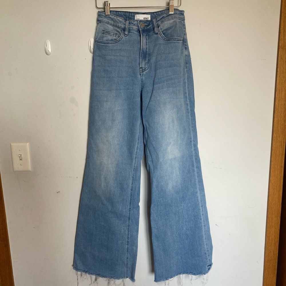 Women's Light Blue Wide Leg Jeans